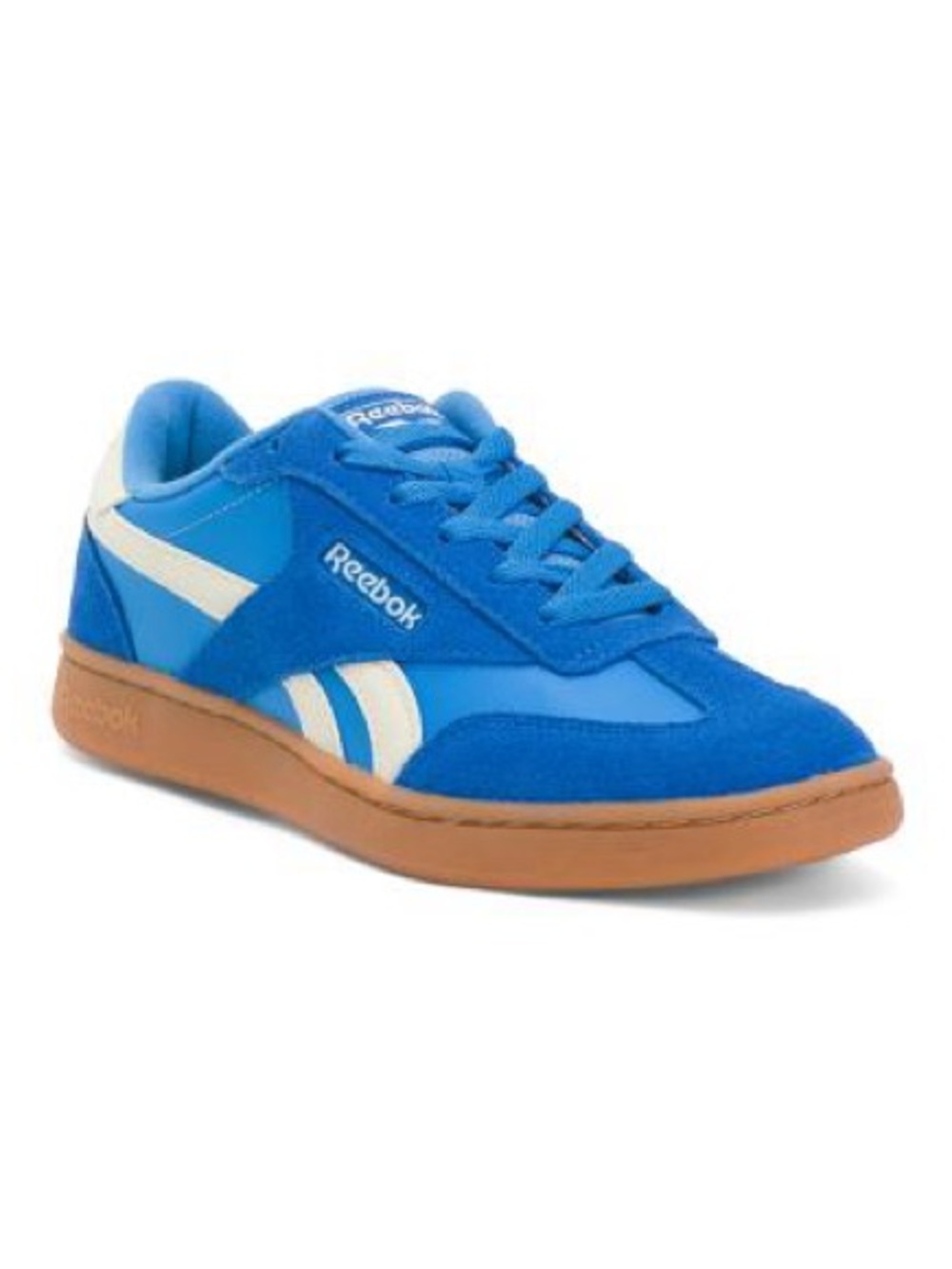 Reebok Forte Lounger Blue  and White Suede & Fabric Sneaker
